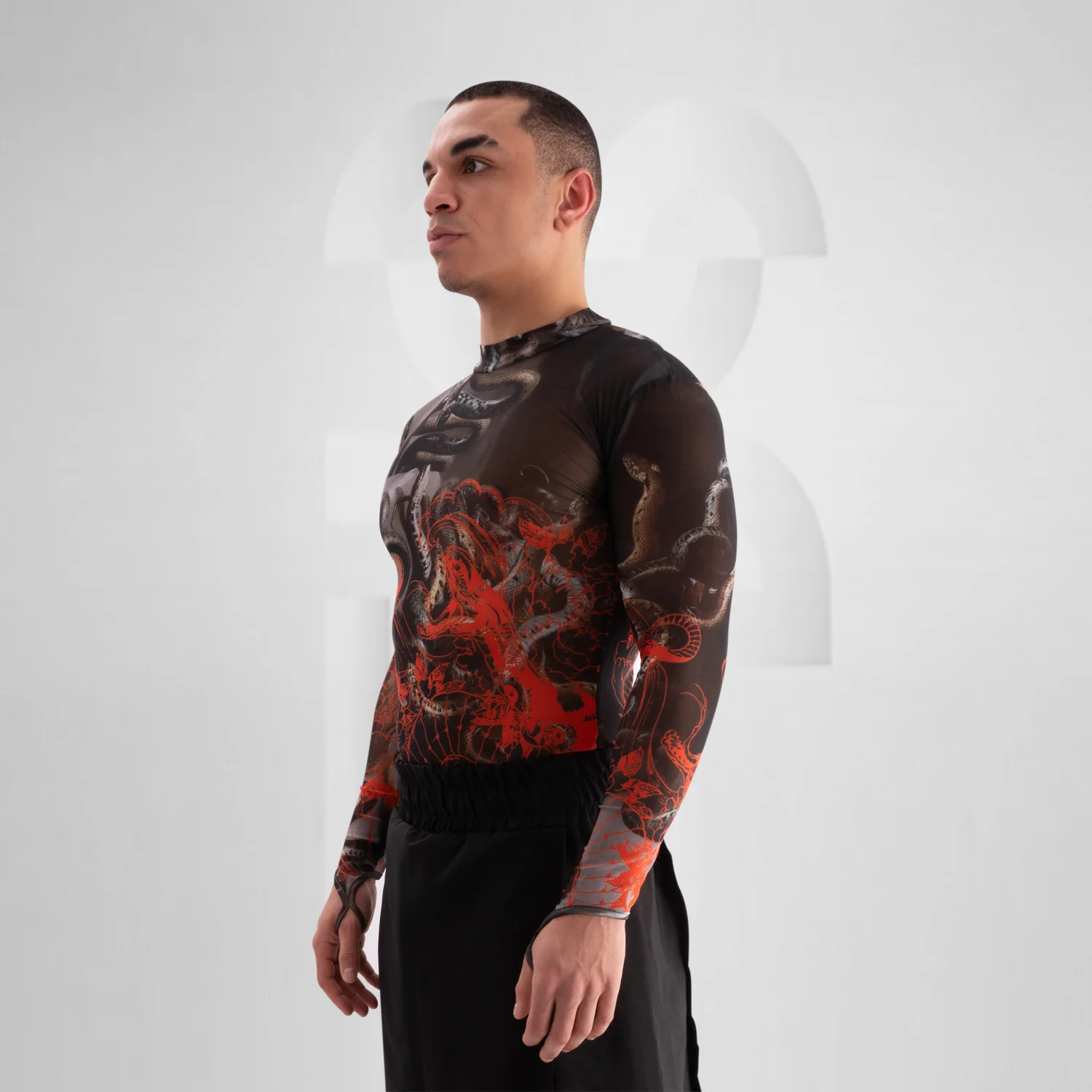 Abstract Snake Mesh Longsleeve - Image 2