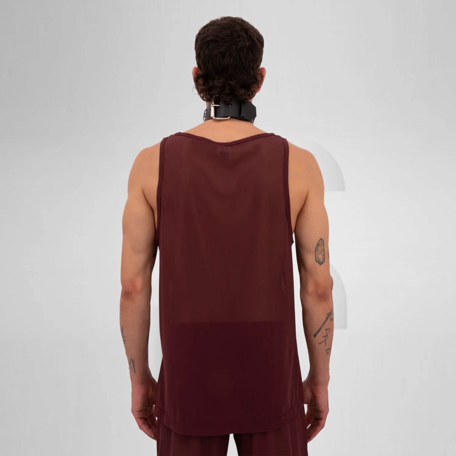 Basic Mesh Tanktop Burgundy - Image 4