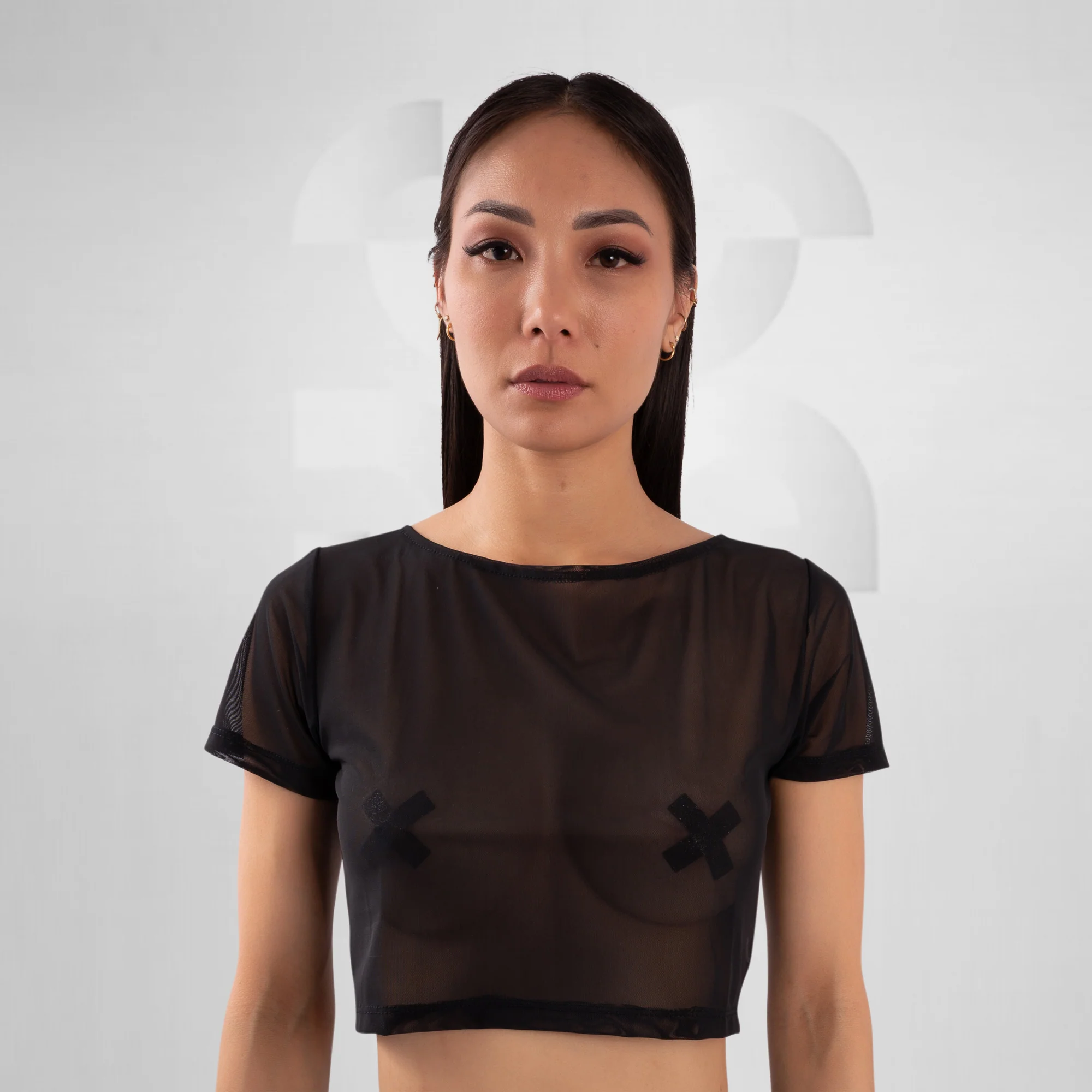 Basic Unisex Mesh Crop Top