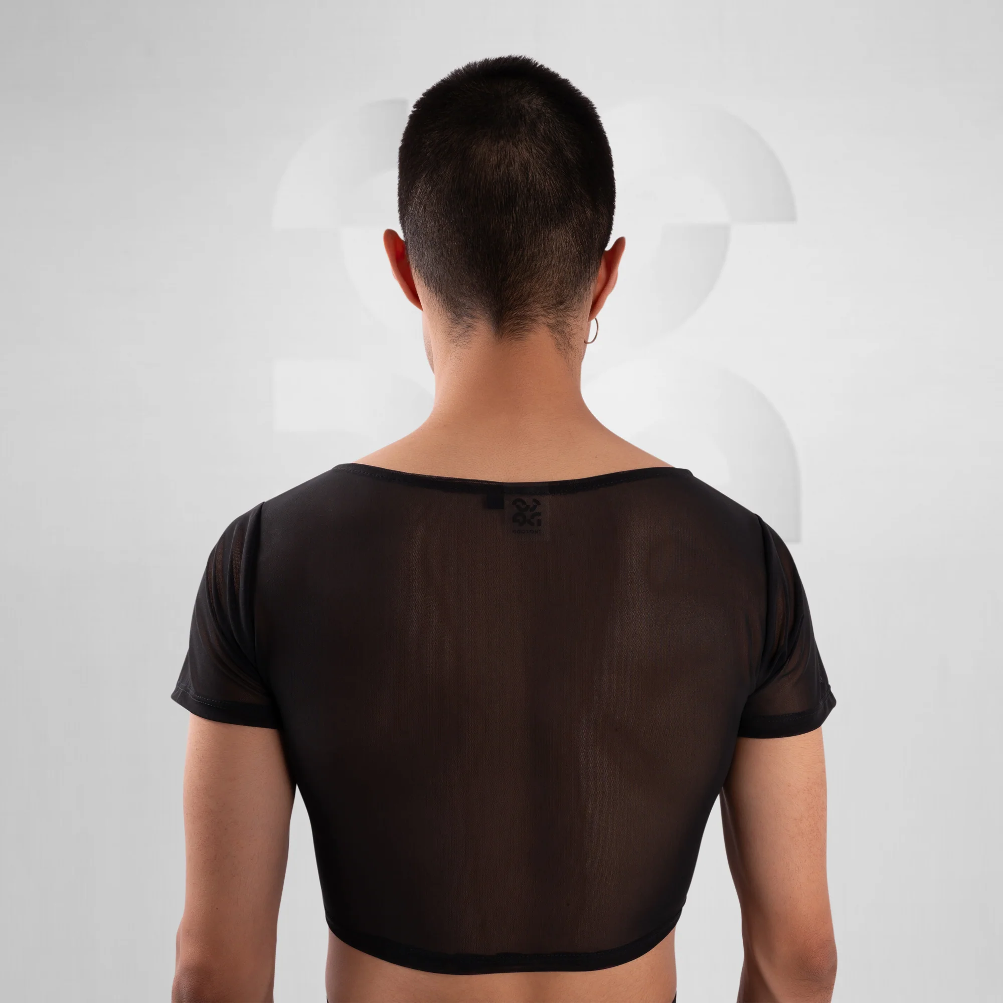 Basic Unisex Mesh Crop Top - Image 7