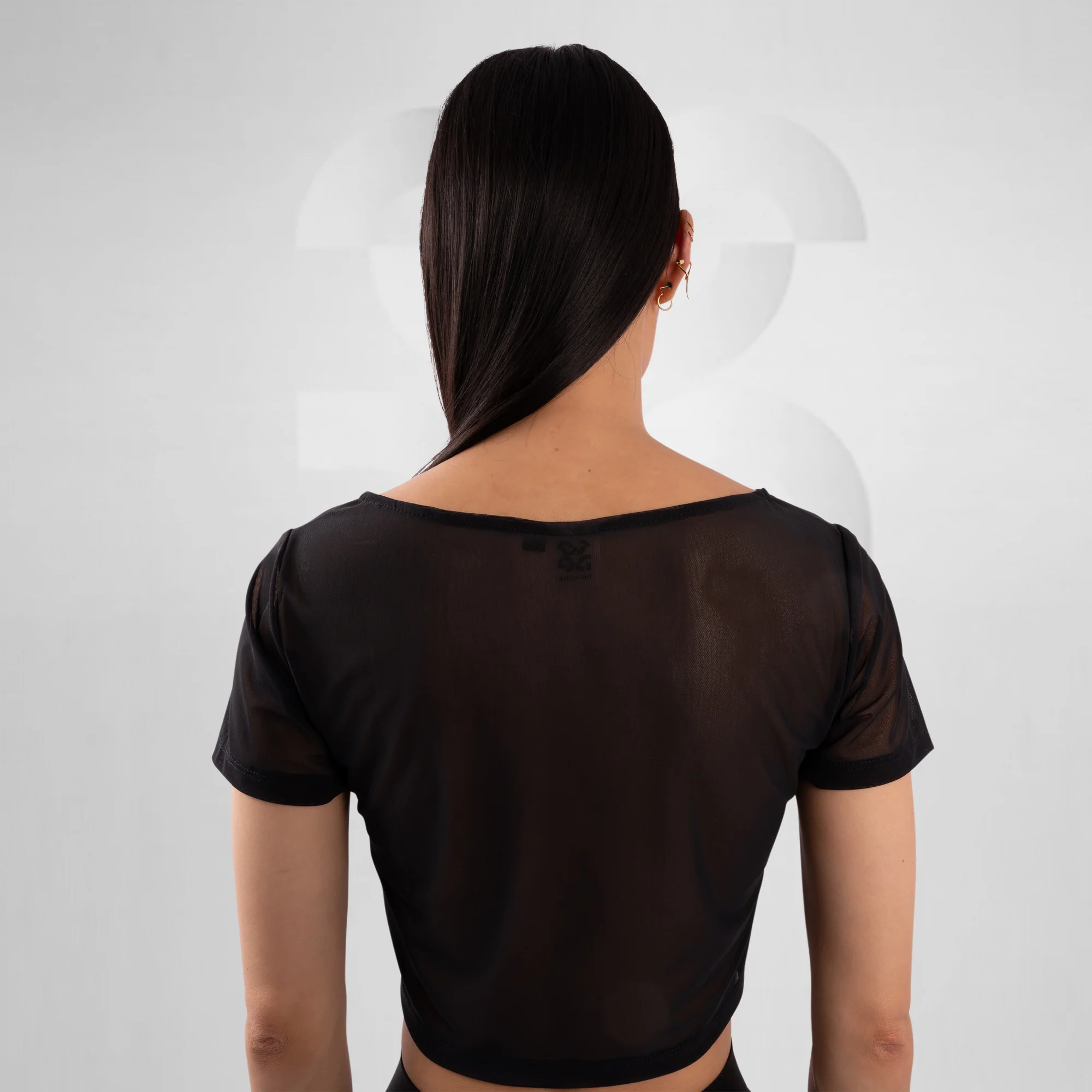 Basic Unisex Mesh Crop Top - Image 8