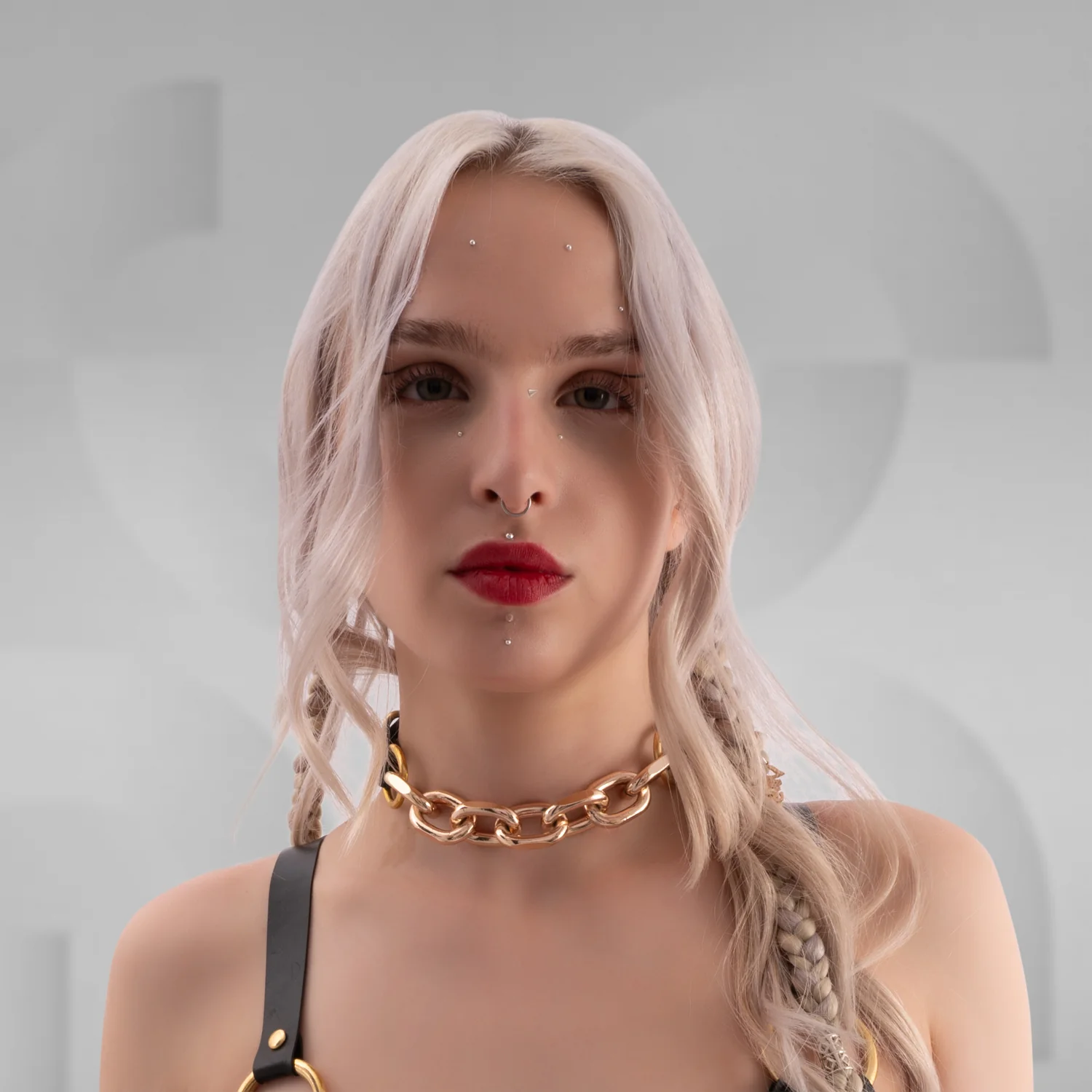 Black Chain PVC Choker - Image 2