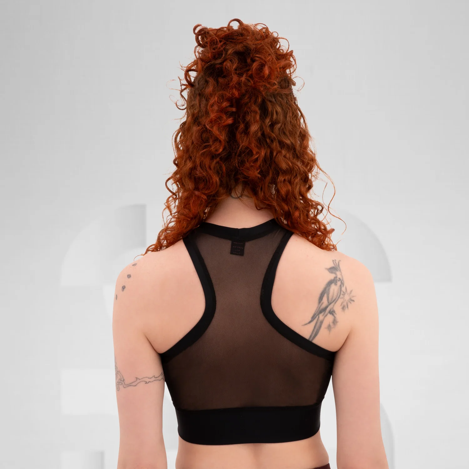 Black Mesh Crop Tank Top - Image 7