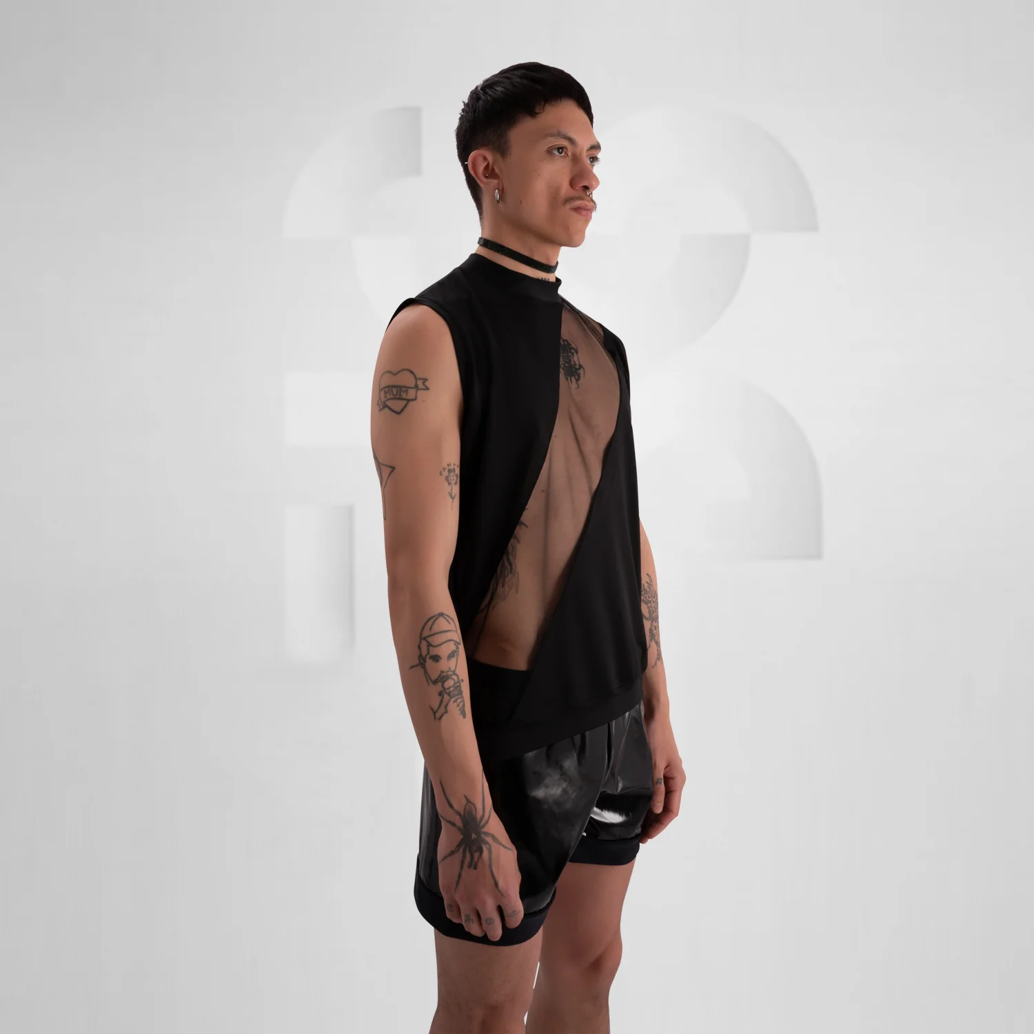 Diagonal Mesh Tank Top - Image 2