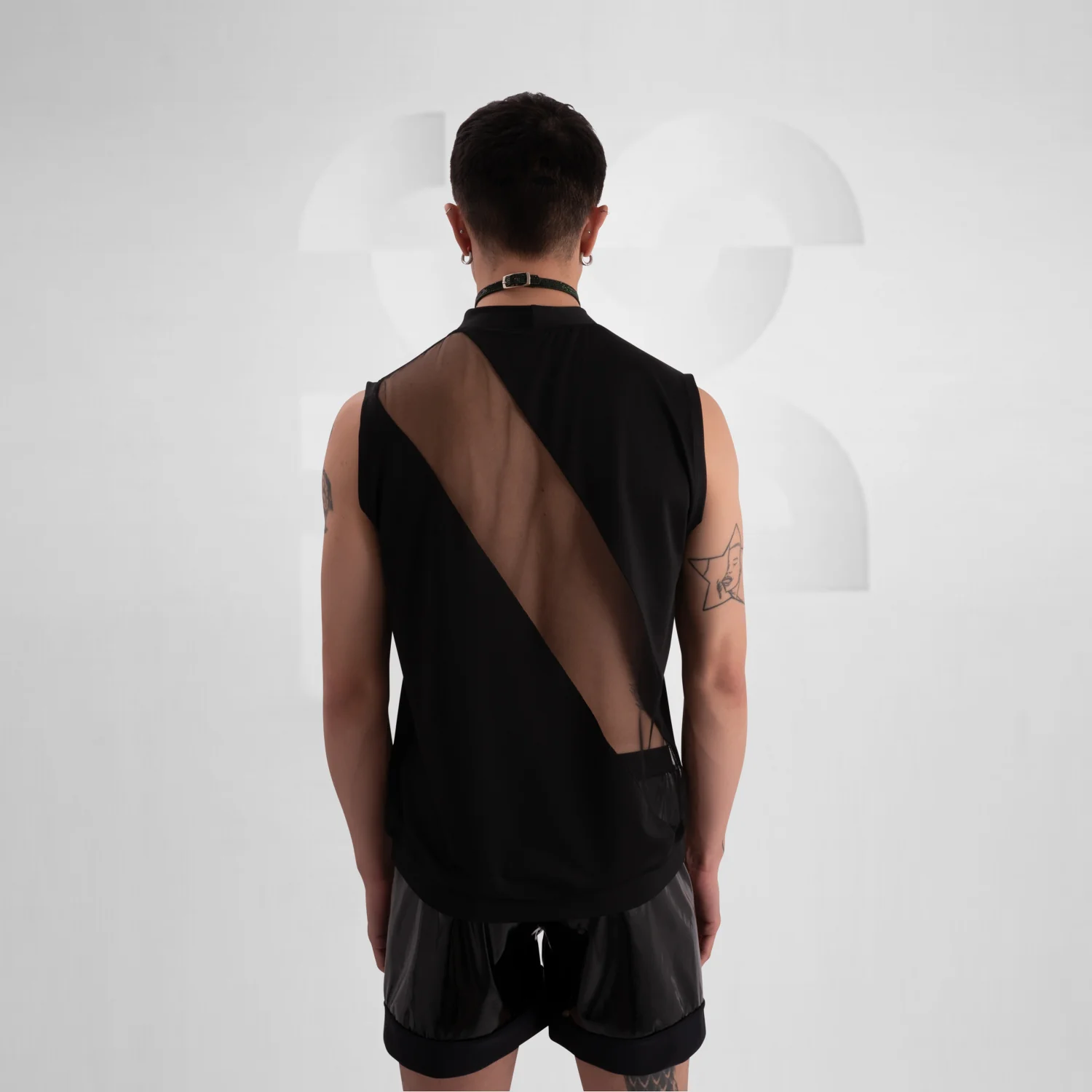 Diagonal Mesh Tank Top - Image 4