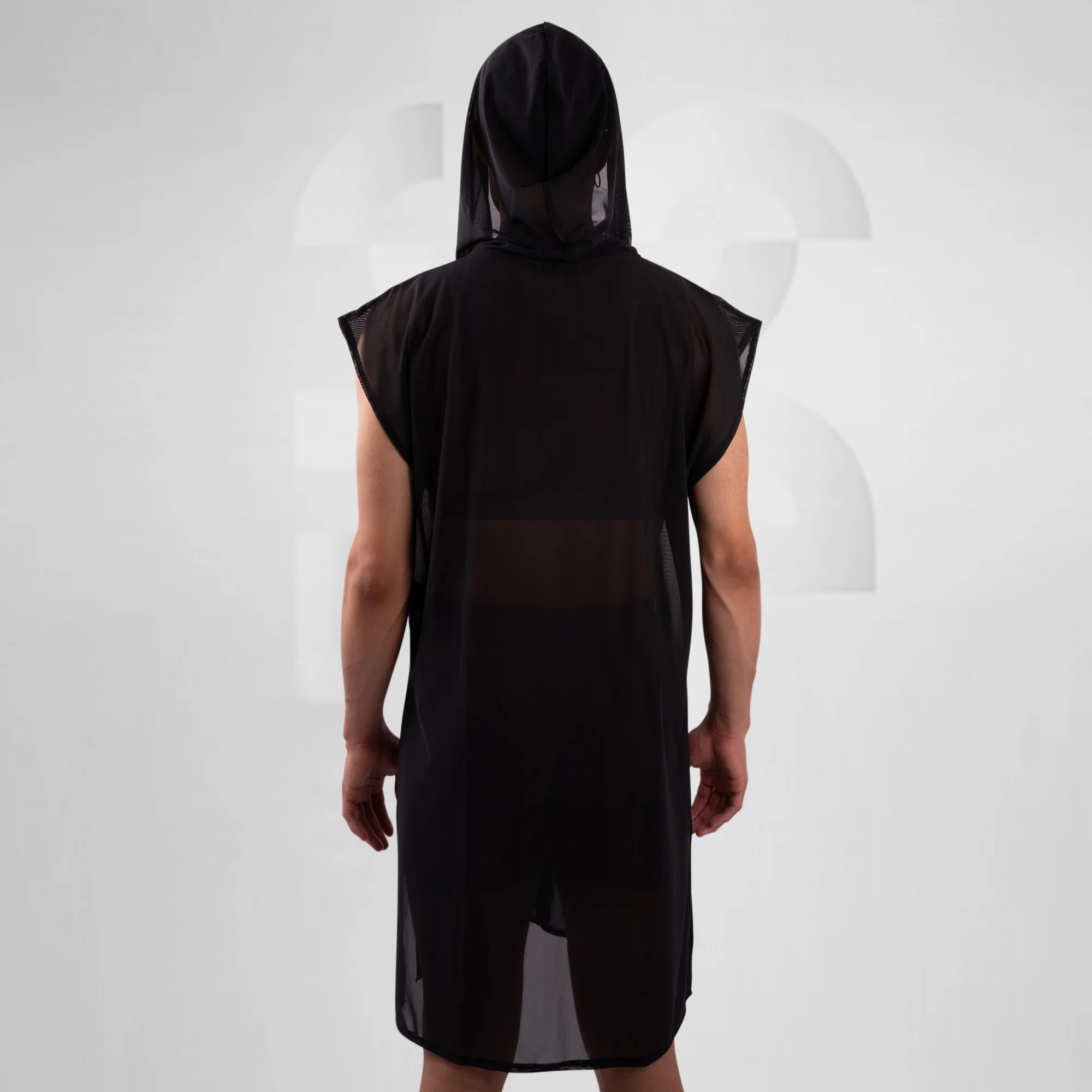 Hooded Mesh Cardigan - Image 8