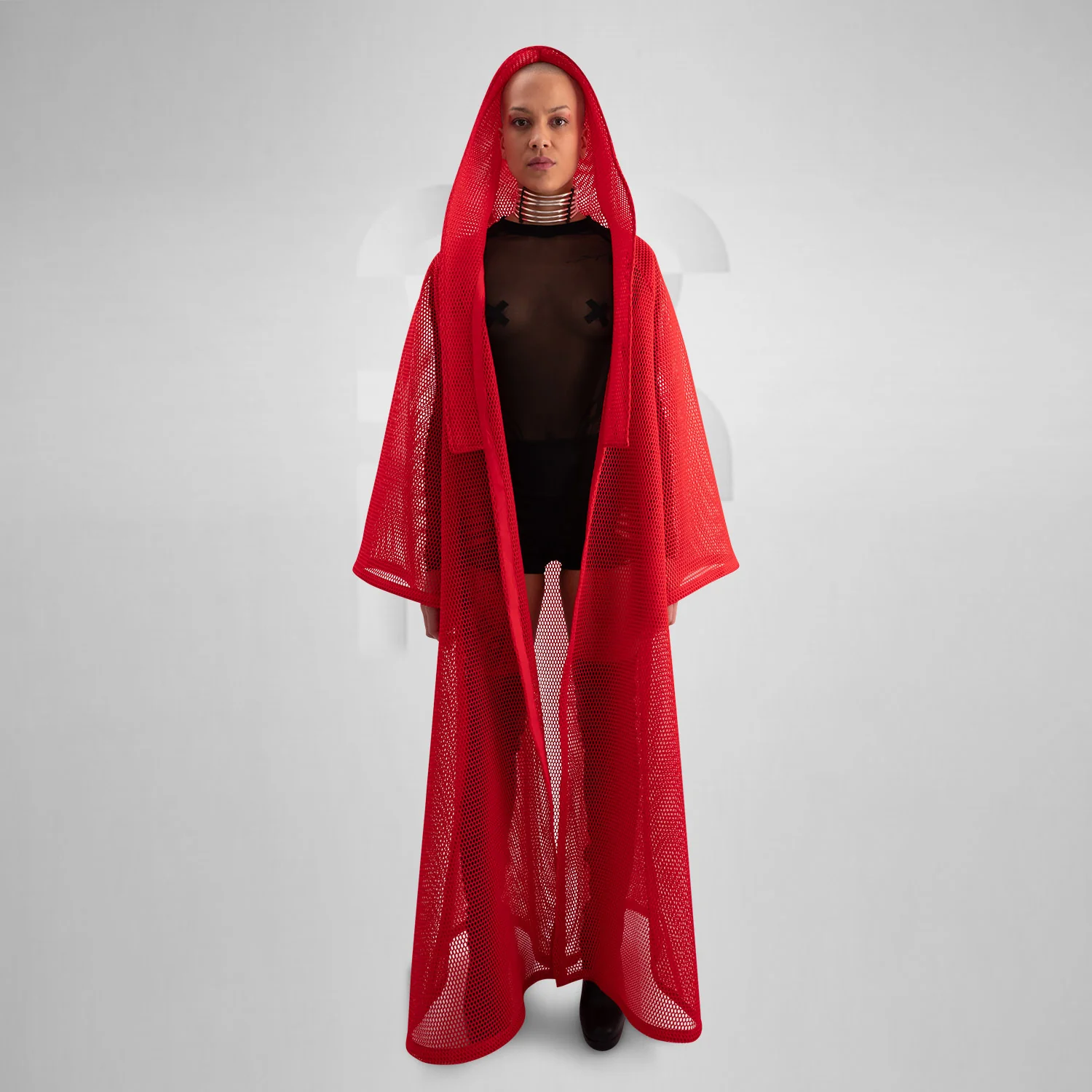 Long Net Cardigan