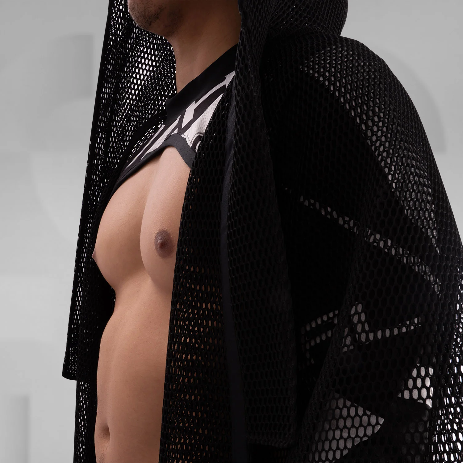 Long Net Cardigan - Image 11