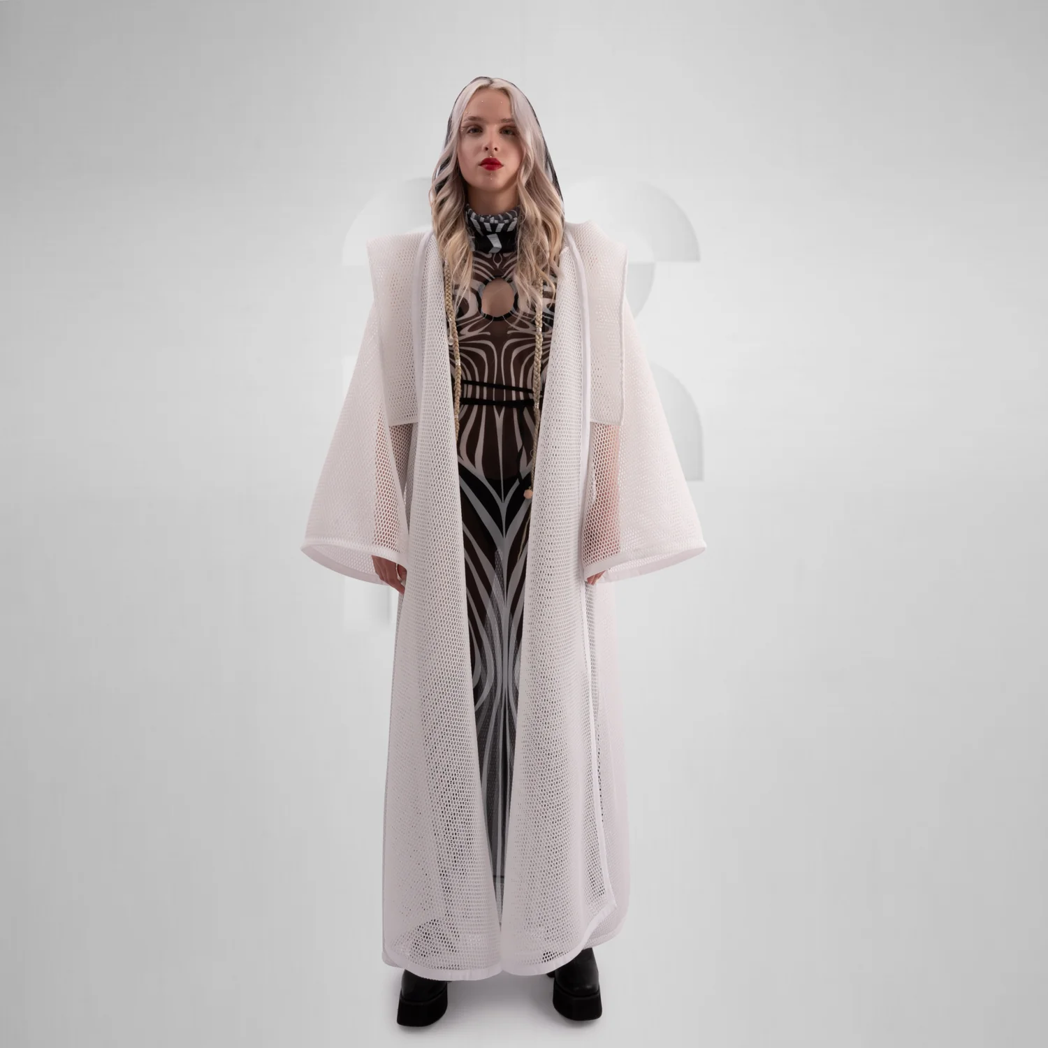 Long Net Cardigan - Image 2