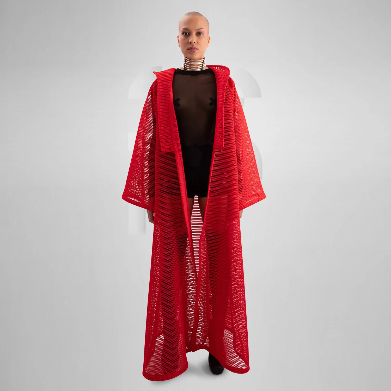 Long Net Cardigan - Image 4