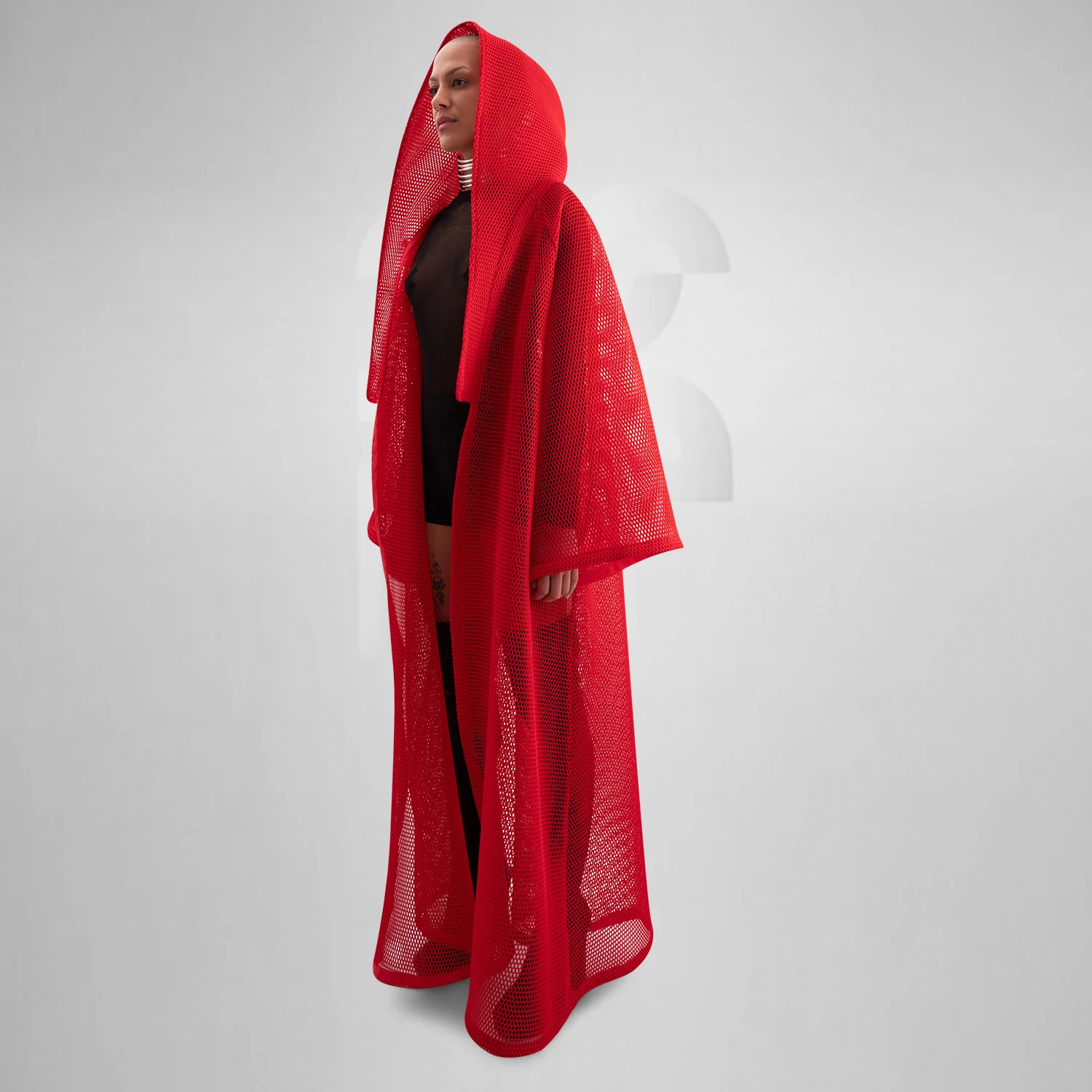 Long Net Cardigan - Image 5