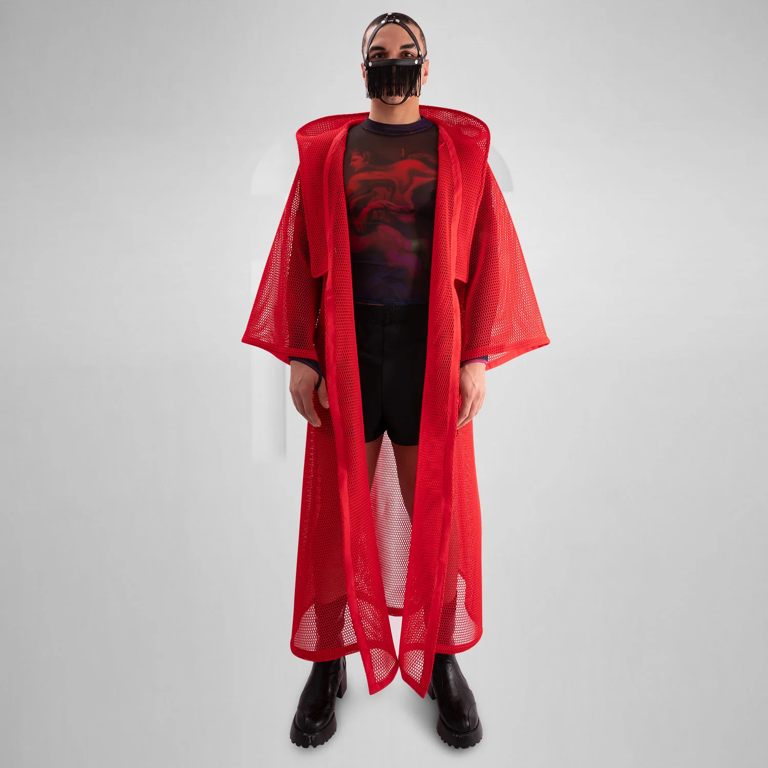 Long Net Cardigan - Image 6