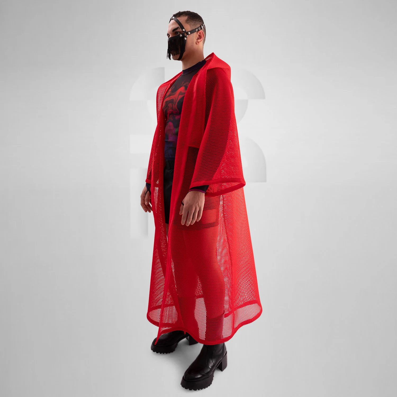 Long Net Cardigan - Image 7
