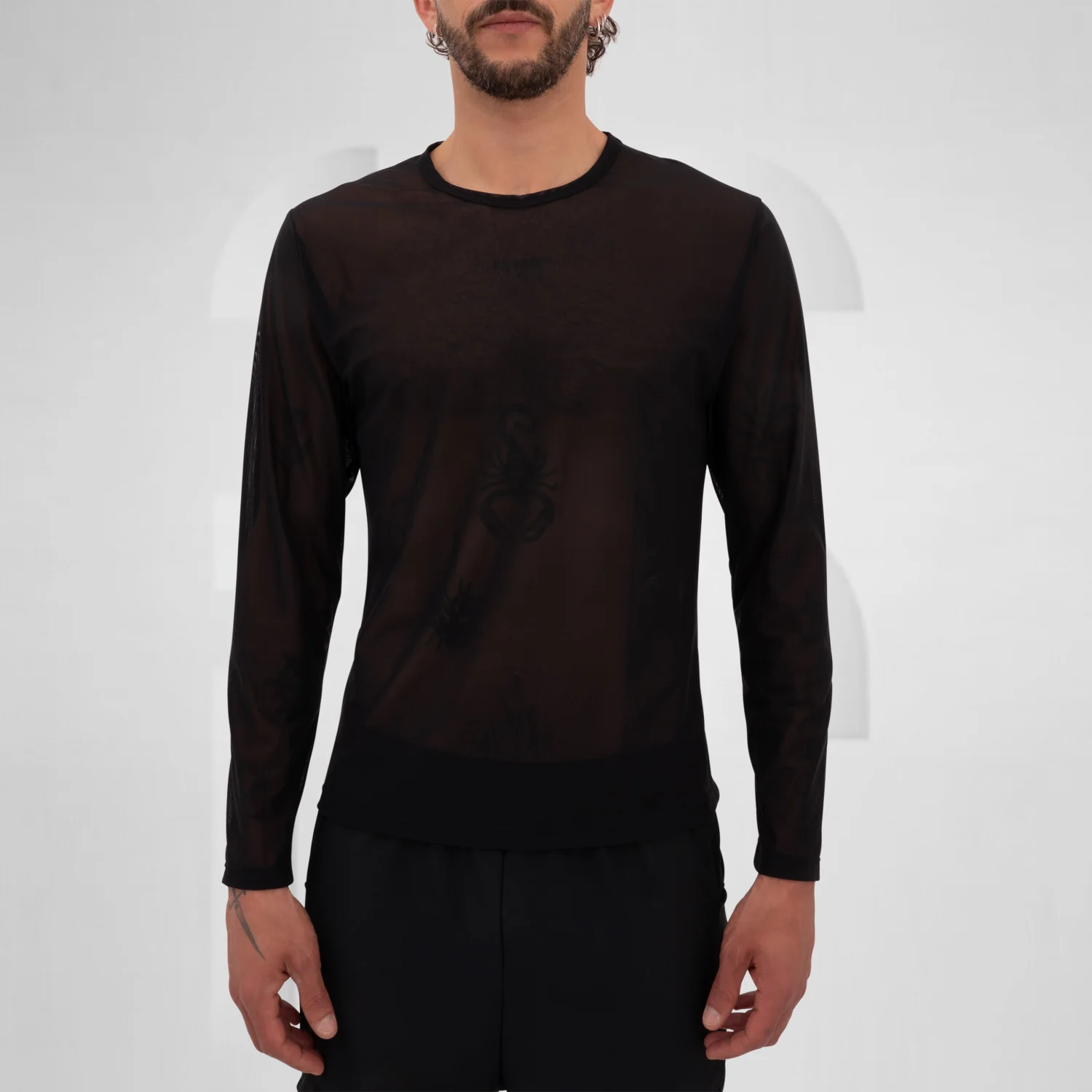Mesh Longsleeve Black - Image 2