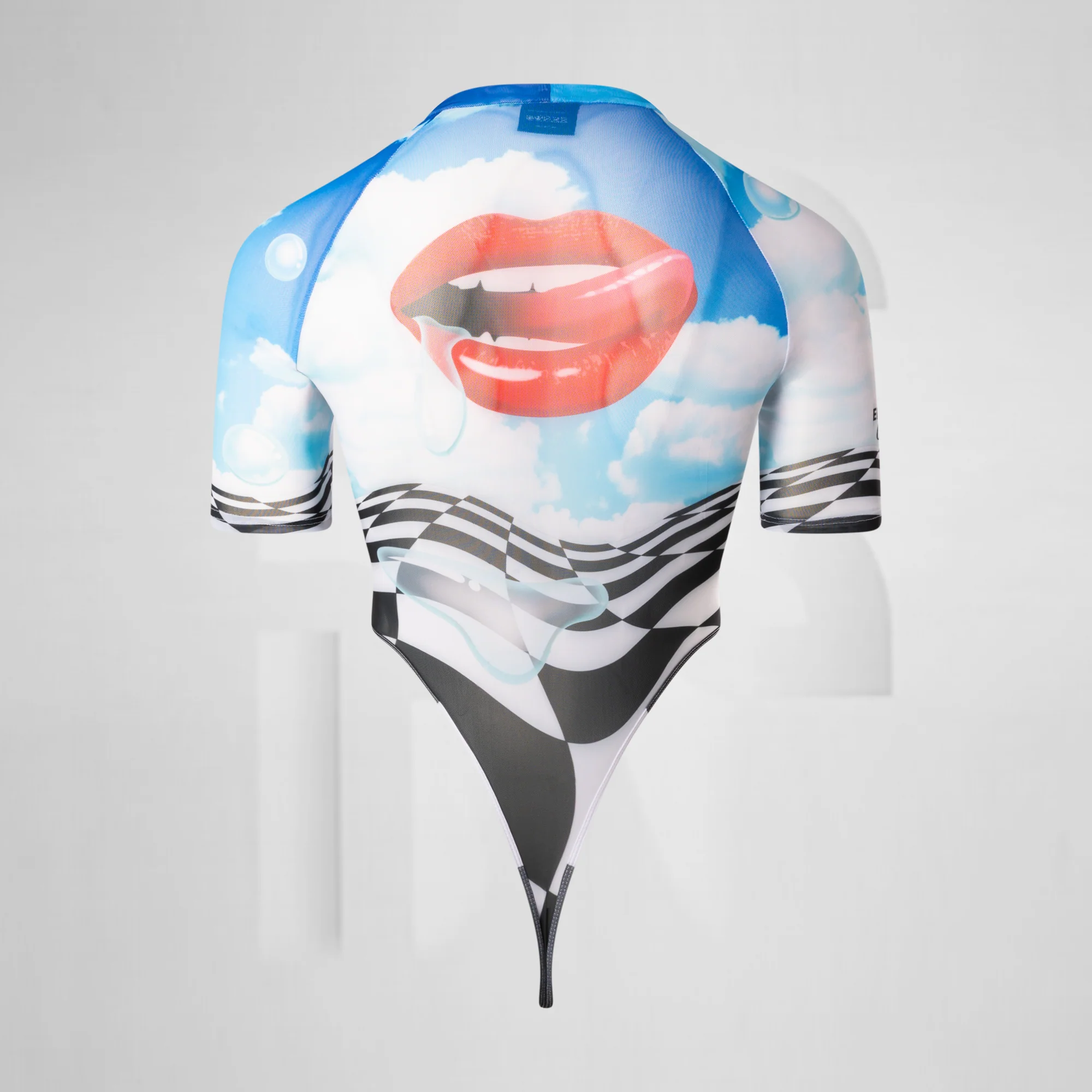 Surreal Print Mesh Thong Bodysuit - Image 5