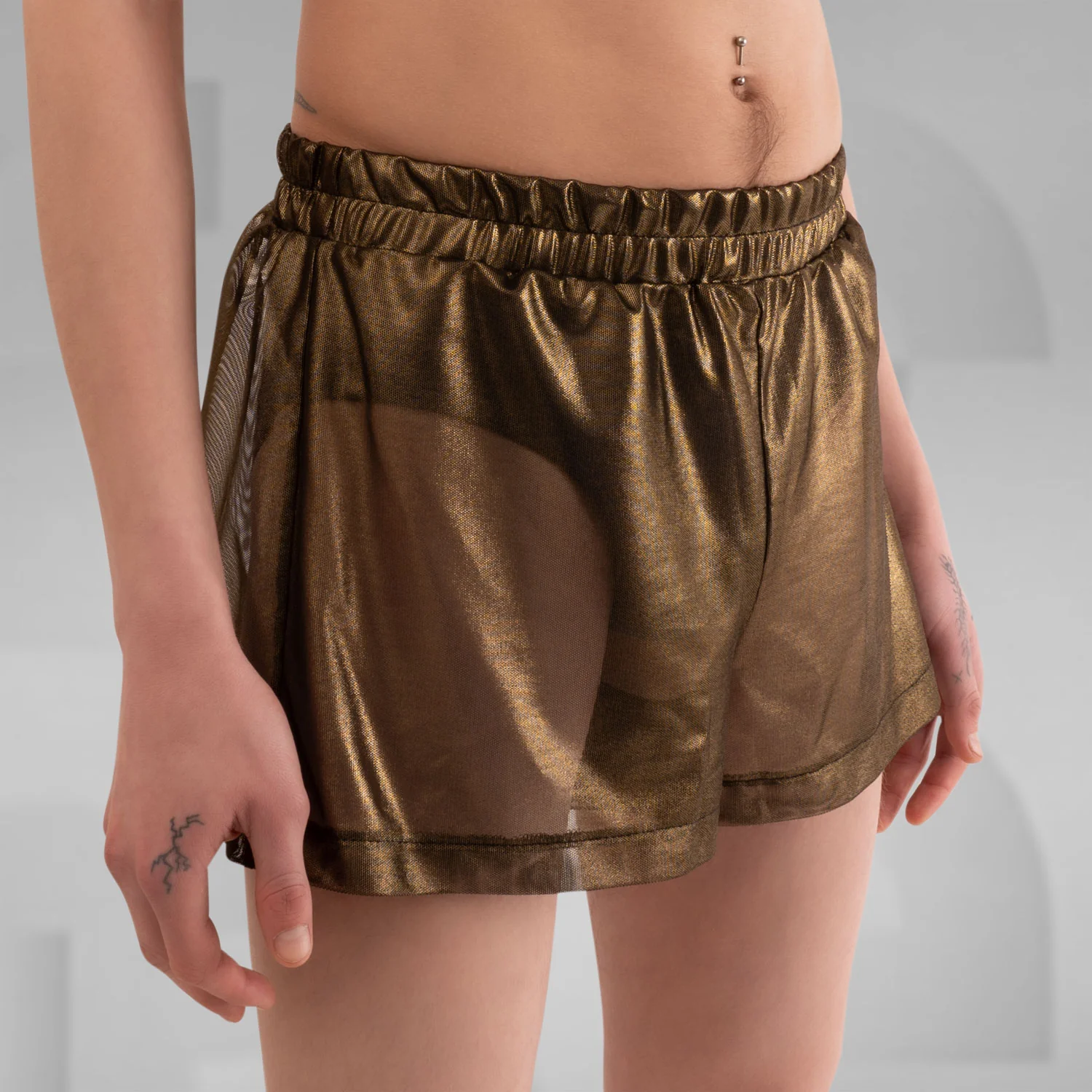 Metallic Mesh Shorts - Image 9
