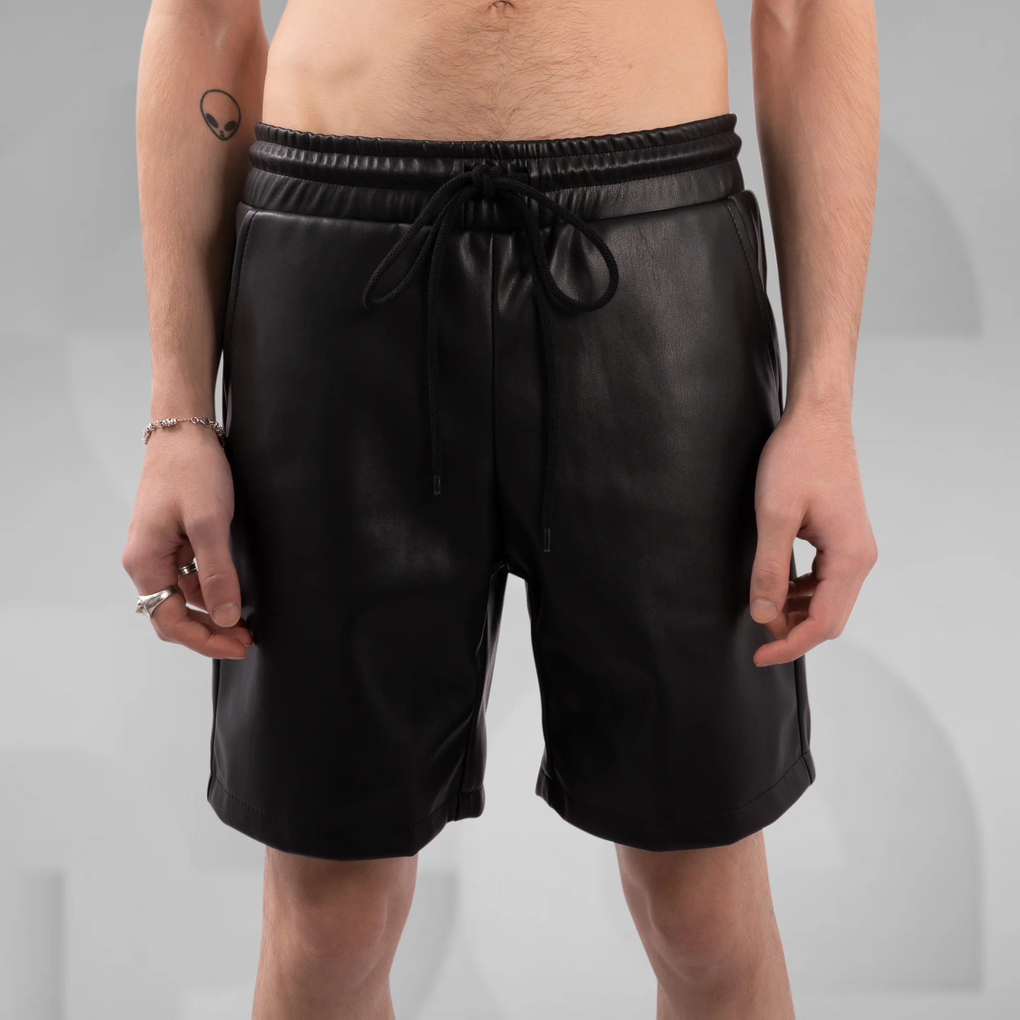 Minimalistic Faux Leather Shorts