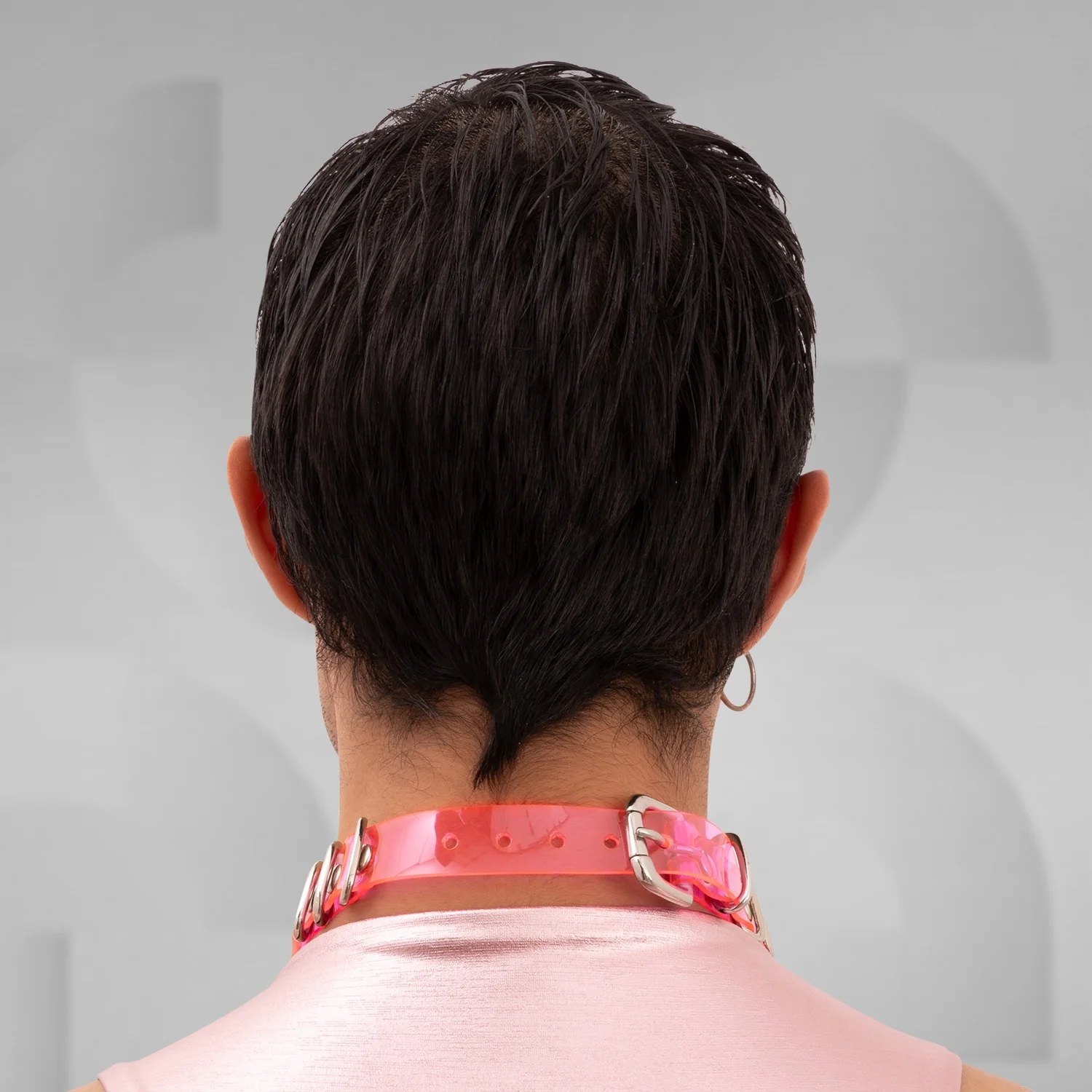 Pink Chain PVC Choker - Image 3