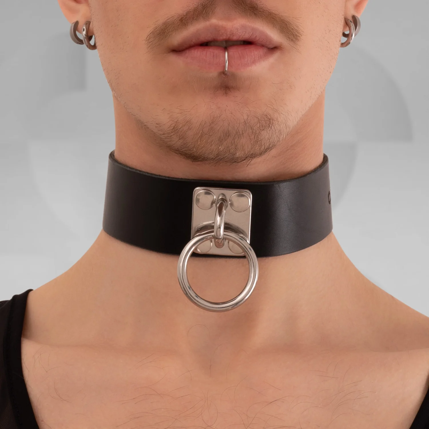 Ringed Leather Choker - Image 2