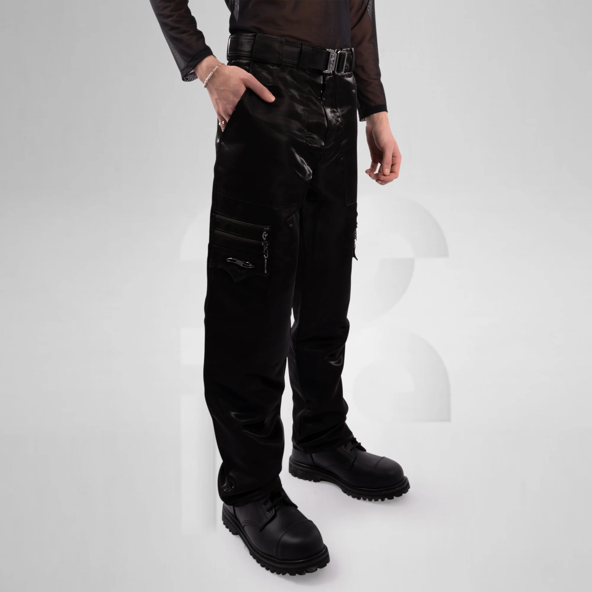 Shiny Cargo Pants - Image 2