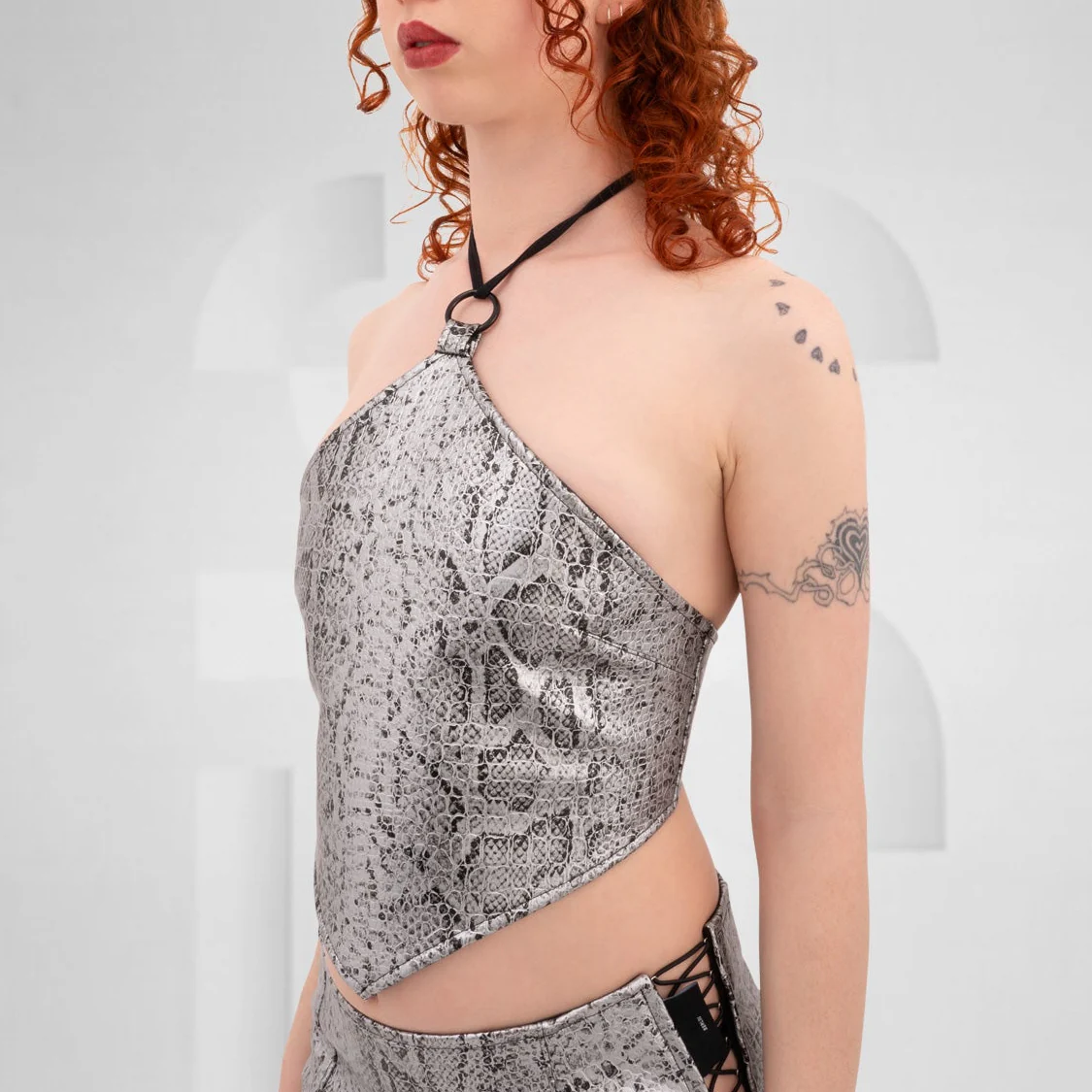 Snake Print Halter Top