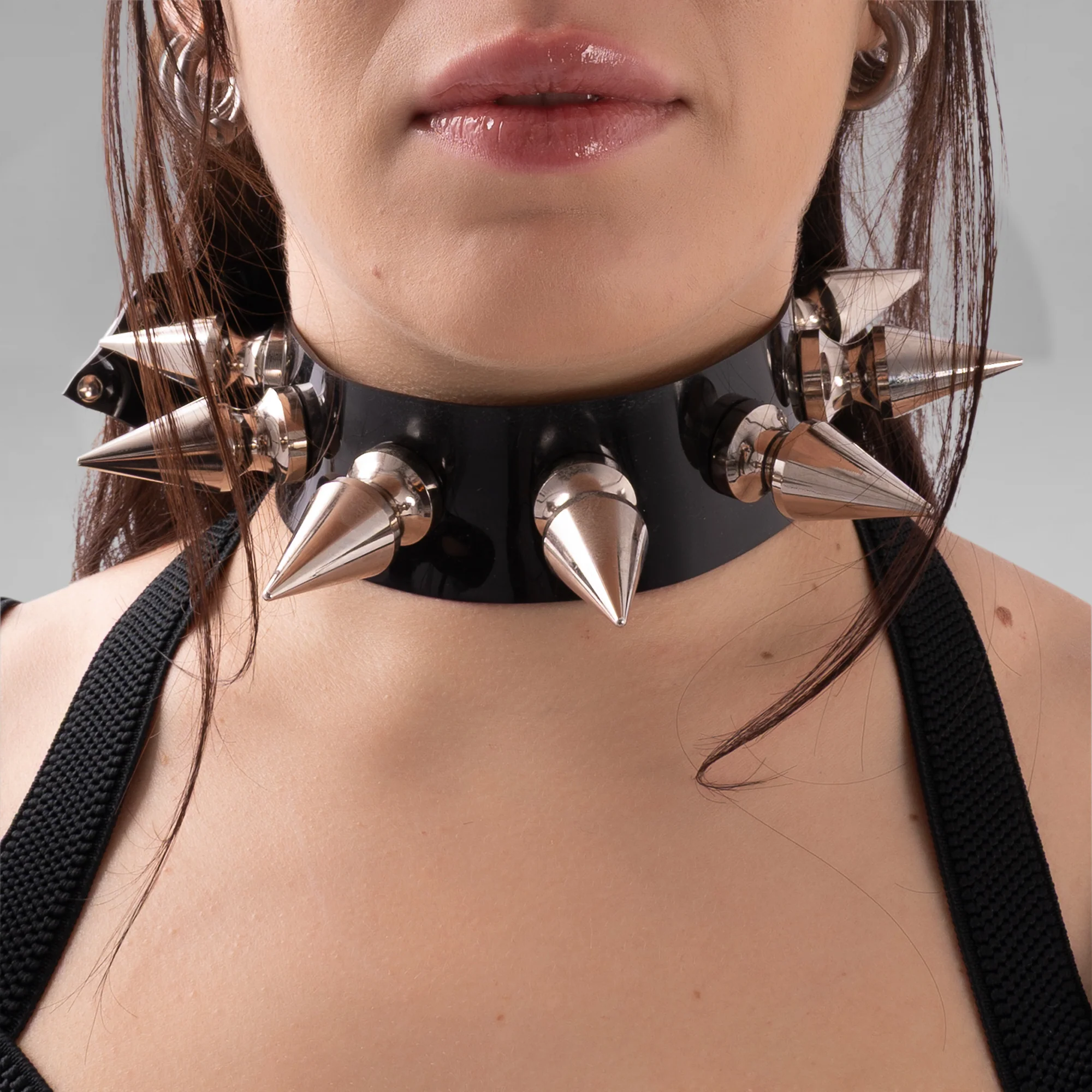 Spiky Vinyl Choker - Image 3