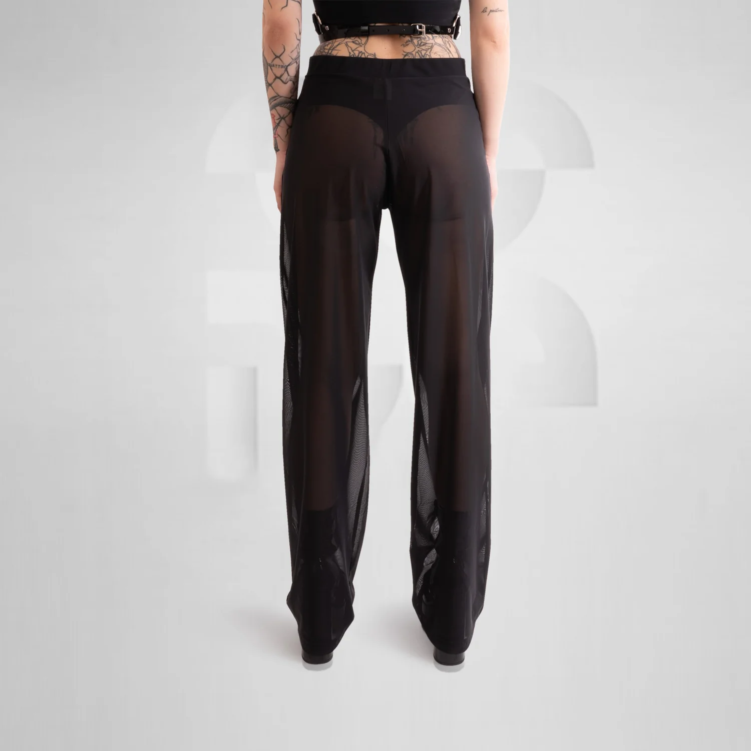 Unisex Mesh Trousers Black - Image 5