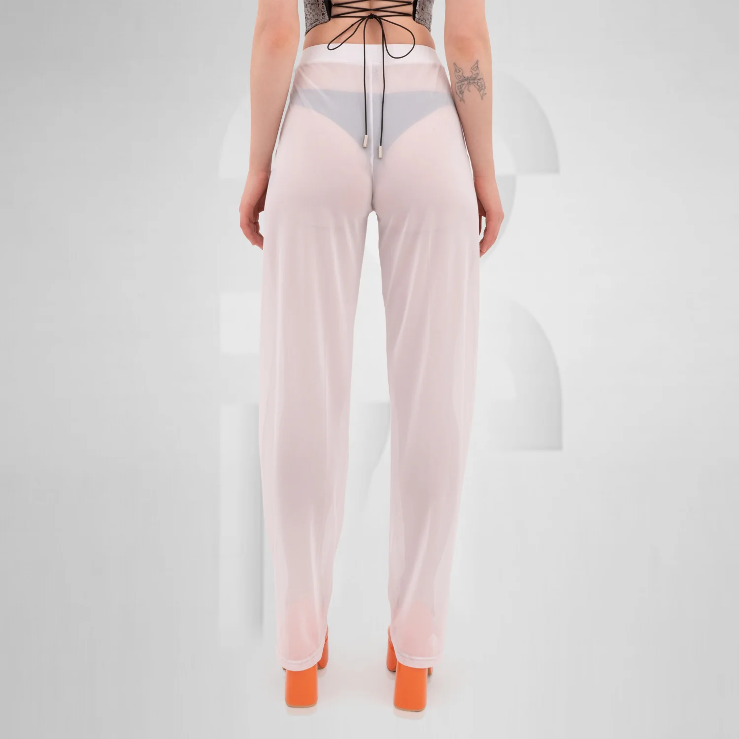 Unisex Mesh Trousers White - Image 7