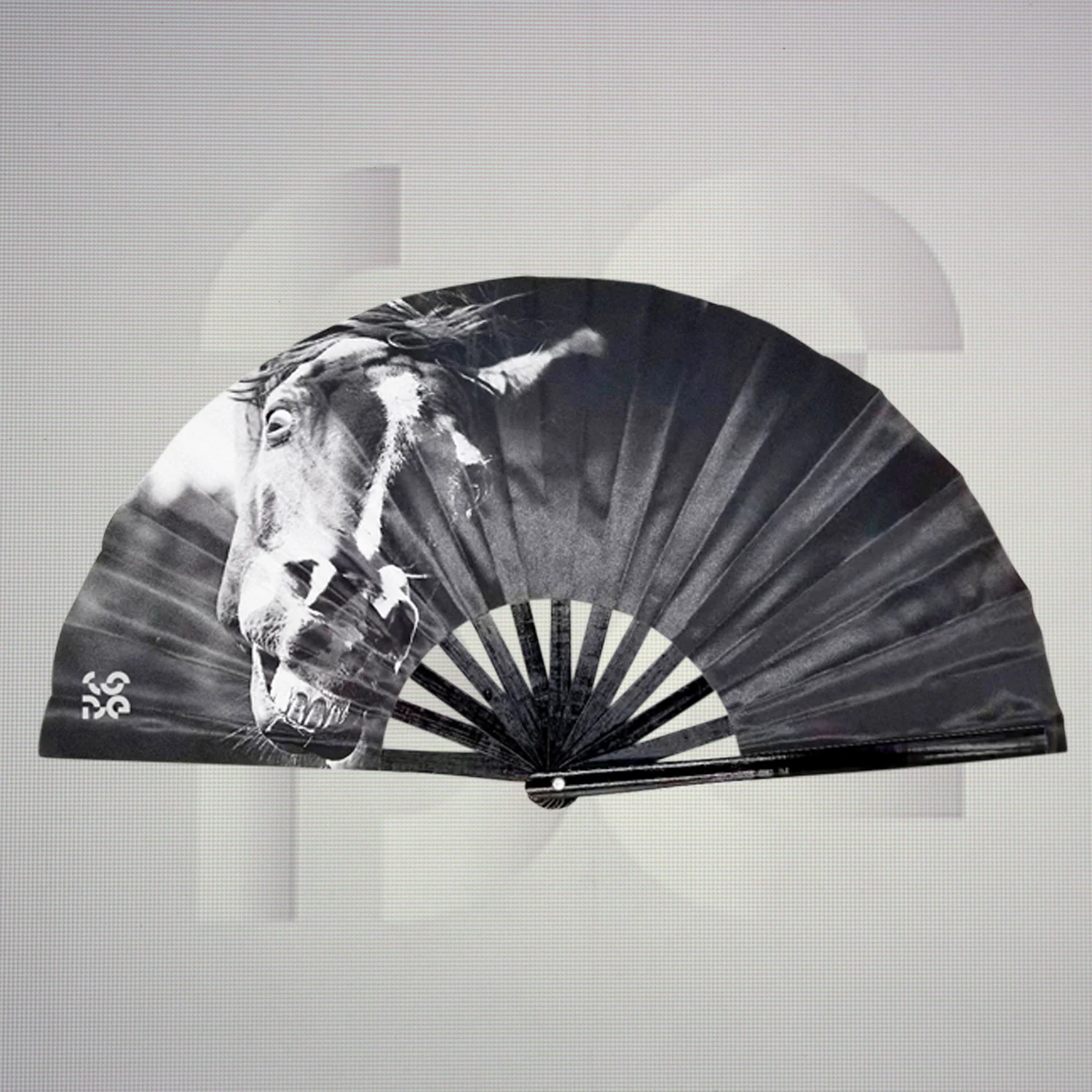 Wild Horse Dance Floor Fan Black/White
